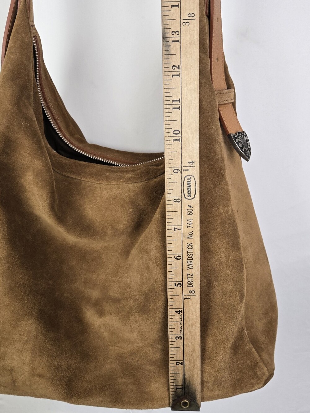 Sundance suede hobo Western Belt Buckle Strap Italy Made. Purse - Picture 8 of 12